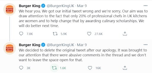 Burger King Apology