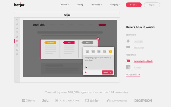 hotjar website