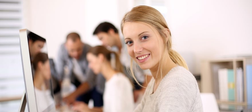 Portrait of beautiful office worker