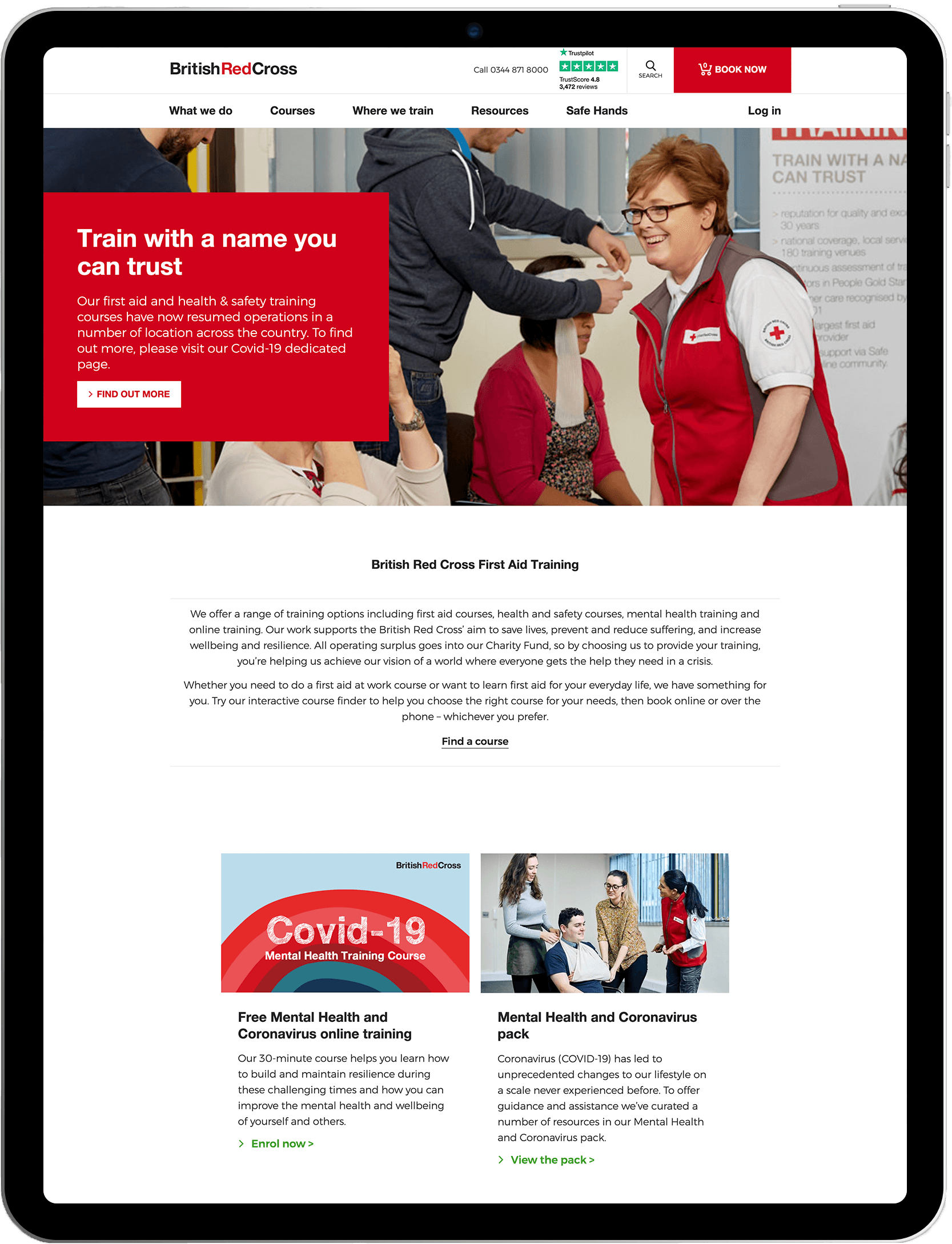 Red cross Blog — iPad Mockup